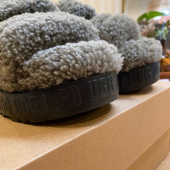 UGG oh Fluffita sandals shoes fluffy sterling slingback burnt olive - Picture 3 of 15